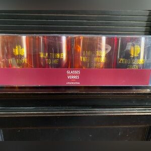 Thanksgiving Themed Glass Set with Fun Sayings